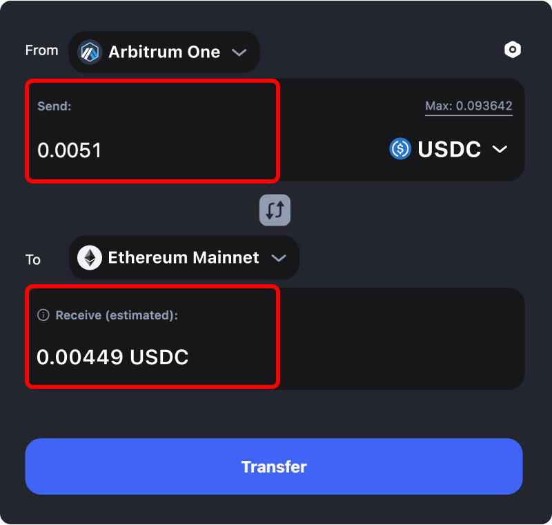 Bridging assets and coins from Arbitrum to Ethereum.