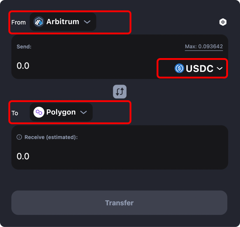 How to transfer tokens and coins from Arbitrum to Polygon.