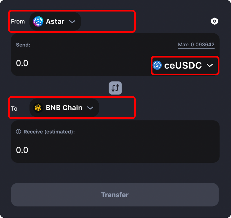 How to transfer tokens and coins from Astar to Binance.
