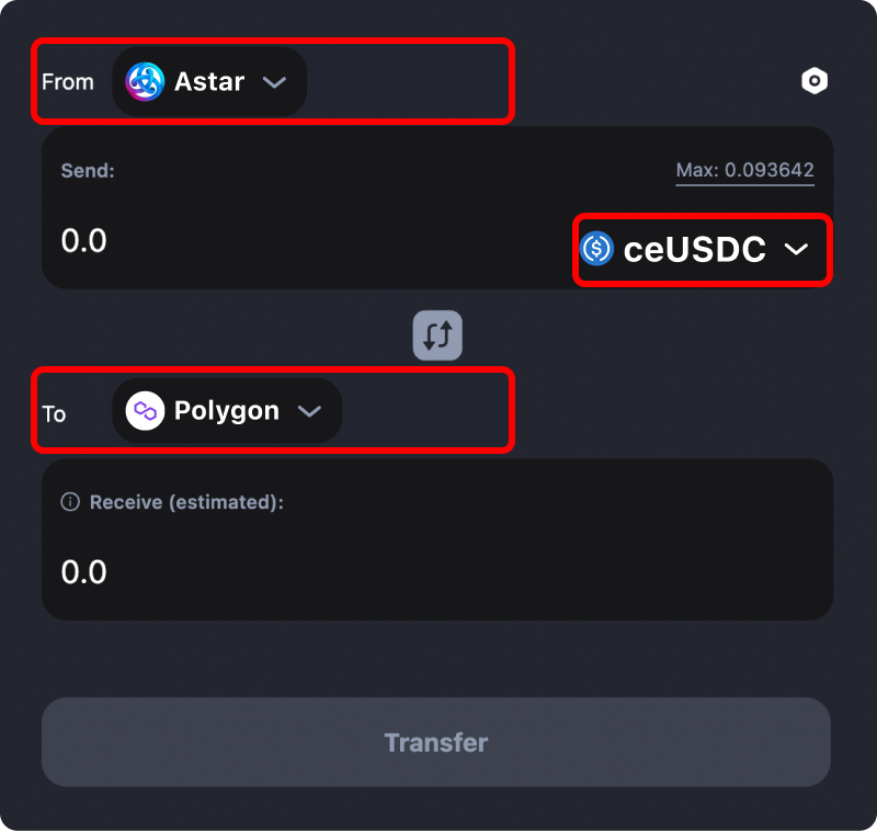 How to transfer tokens and coins from Astar to Polygon.