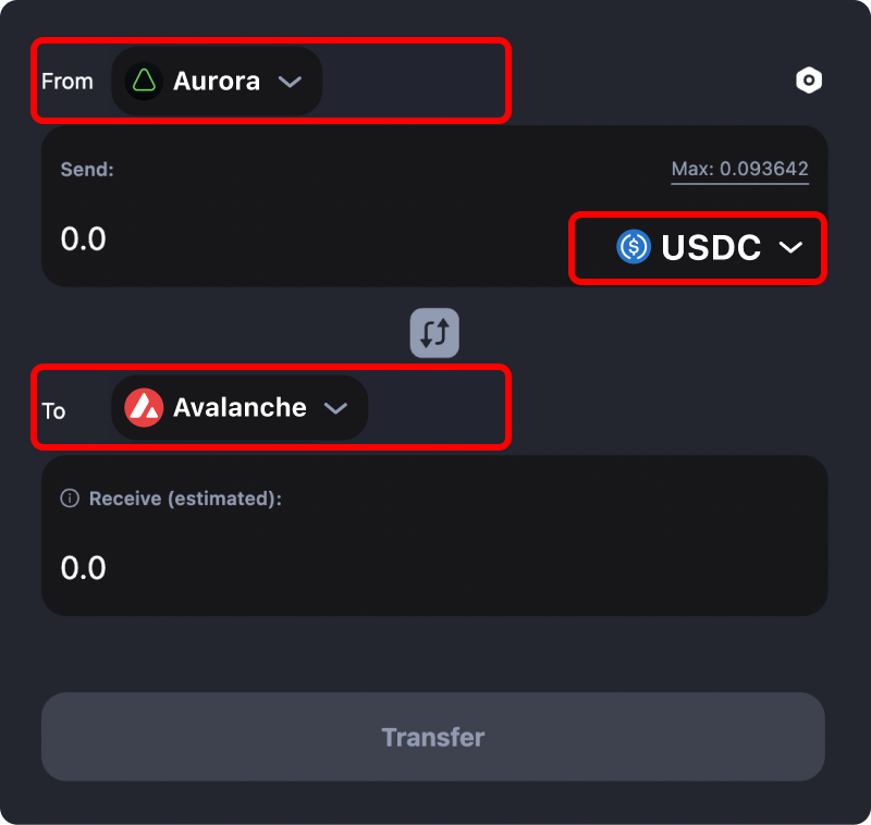 How to transfer tokens and coins from Aurora to Avalanche.