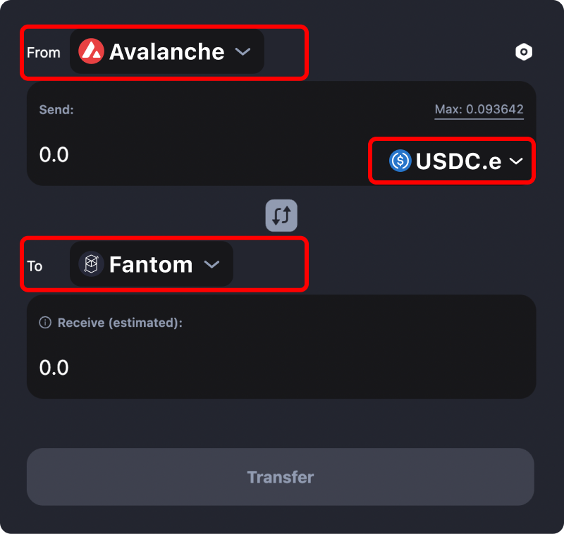 How to transfer tokens and coins from Avalanche to Fantom.