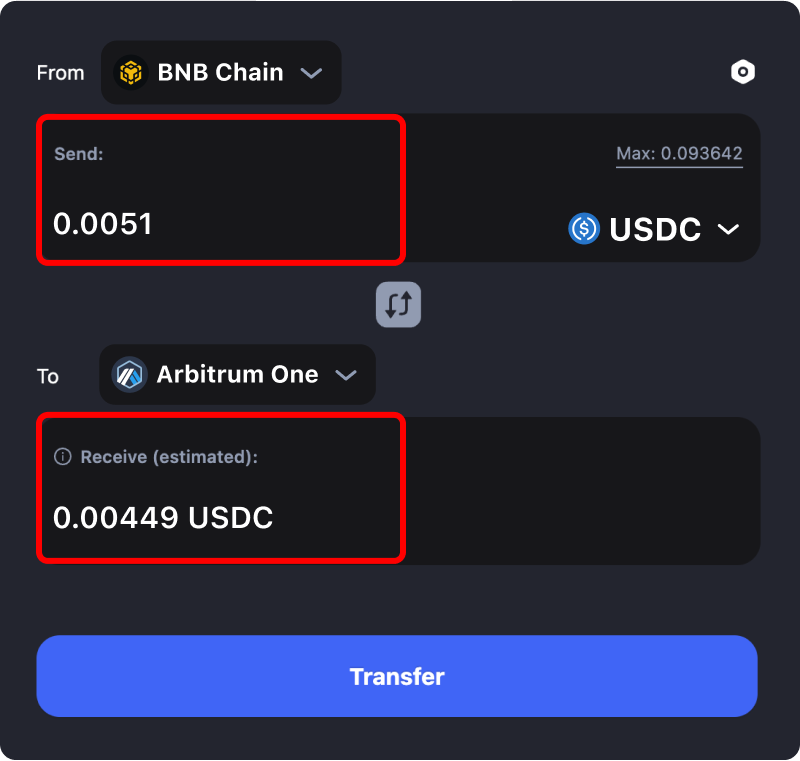 Bridging assets and coins from Binance to Arbitrum.