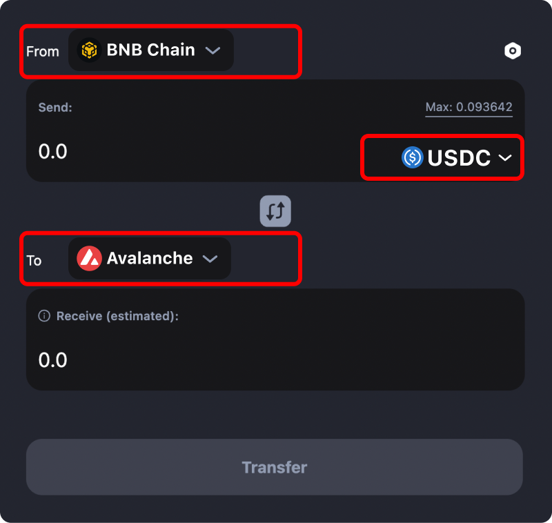 How to transfer tokens and coins from Binance to Avalanche.