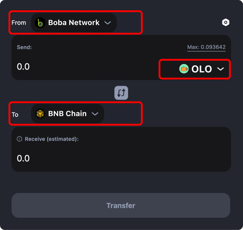 How to transfer tokens and coins from Boba to Binance.