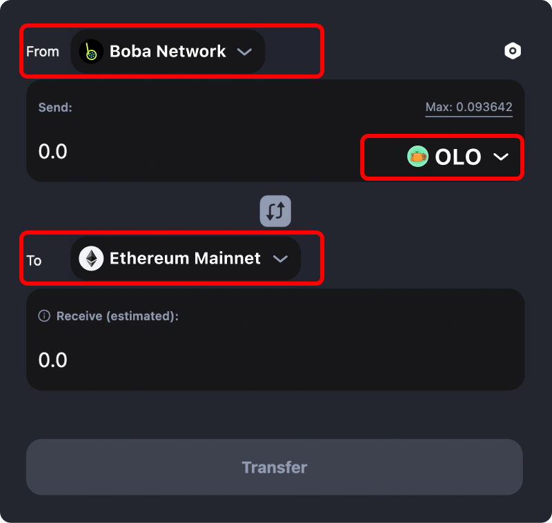 How to transfer tokens and coins from Boba to Ethereum.