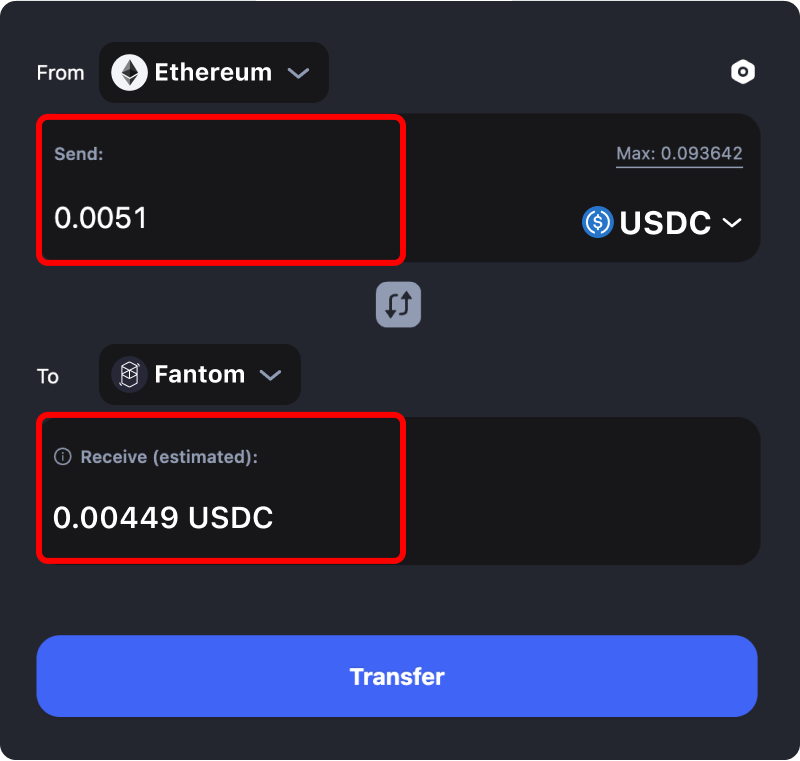 Bridging assets and coins from Ethereum to Fantom.