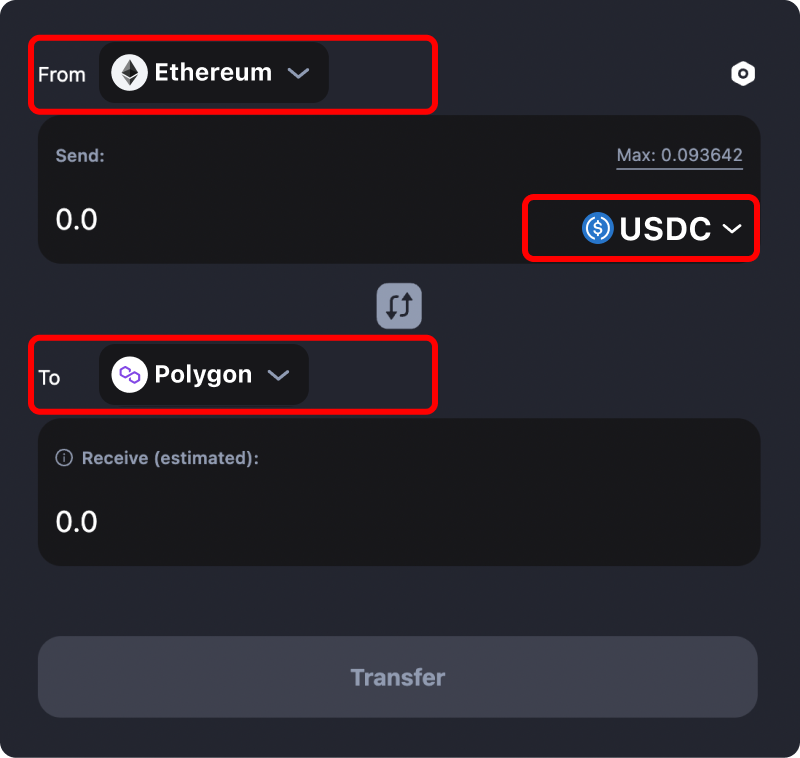 How to transfer tokens and coins from Ethereum to Polygon.