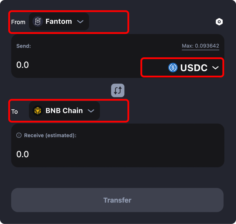 How to transfer tokens and coins from Fantom to Binance.