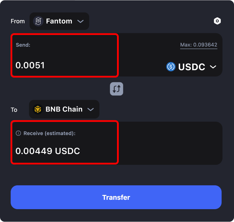 Bridging assets and coins from Fantom to Binance.