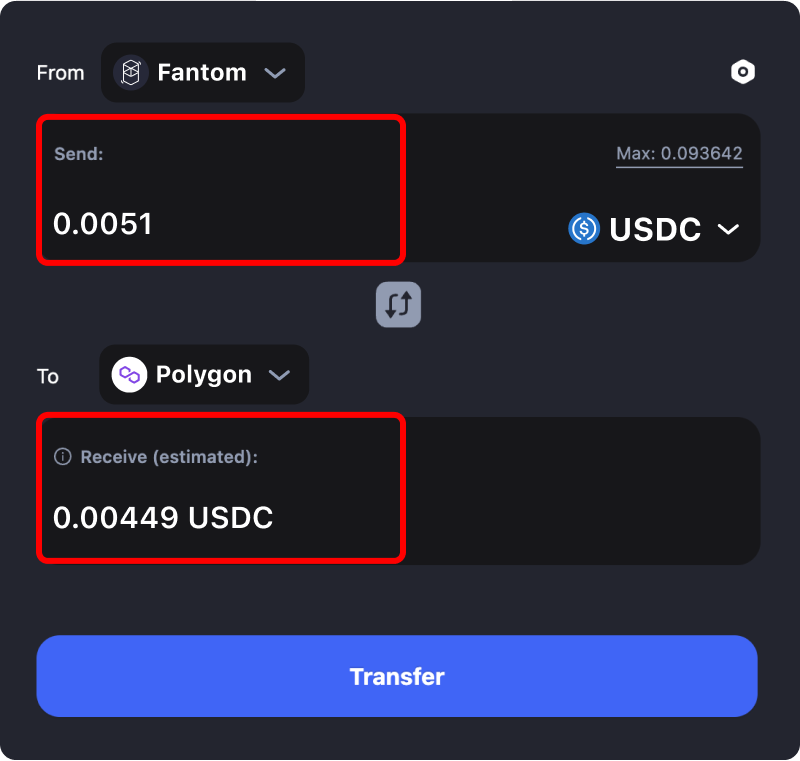 Bridging assets and coins from Fantom to Polygon.