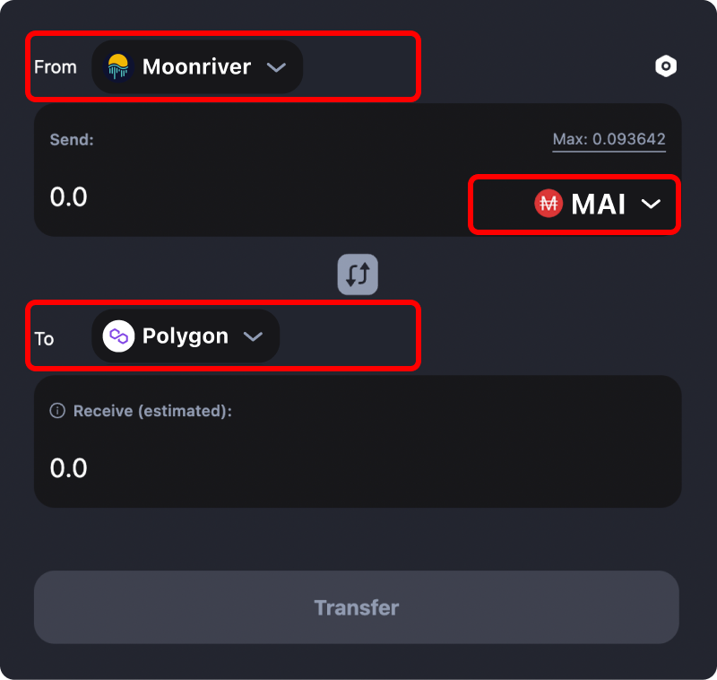 How to transfer tokens and coins from Moonriver to Polygon.