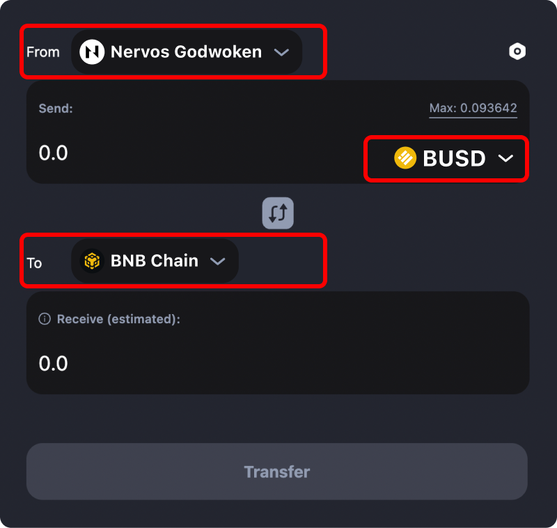 How to transfer tokens and coins from Nervos Godwoken to Binance.