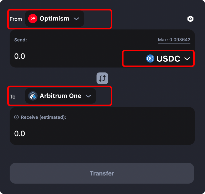 How to transfer tokens and coins from Optimism to Arbitrum.