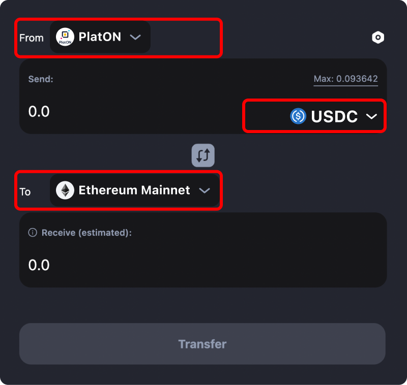 How to transfer tokens and coins from PlatON to Ethereum.